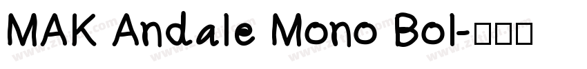 MAK Andale Mono Bol字体转换